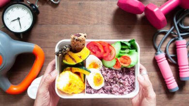 الاكل بعد التمرين