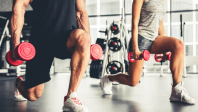 تمارين الارجل بالدمبل