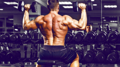 تمارين الجزء العلوي بالدمبل