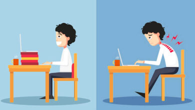 وضعية الجلوس الصحية