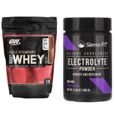 Gold Standard 100 Percent Whey Protein - Double Rich Chocolate - 454 Gram With Electrolyte Grape Flavor Hydrate And Replenish Powder - Black Friday 2020 UAE