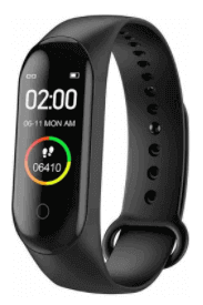 M4 Heart Rate Blood Pressure Monitor Fitness Tracker Black Black - Black Friday 2020 Egypt