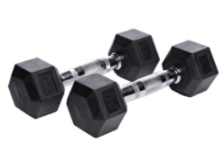 Hex Rubber Dumbbell - 2x2.5kg - شراء معدات الدمبل المنزلية - أفضل المعدات التدريبية للضخامة العضلية