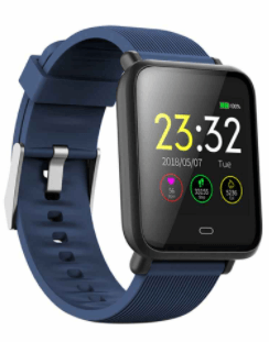 مراجعة جهاز تتبع اللياقة البدنية - Q9 Waterproof Smart Watch Blue and Black