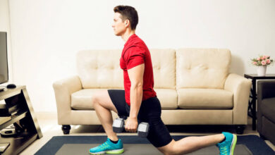 كيفية القيام بتمرين الطعنات Lunges (6)