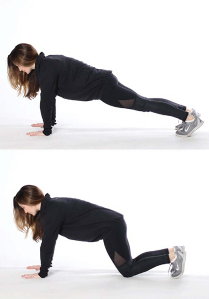 تمارين زيادة التحمل العضلي: High plank haronefit