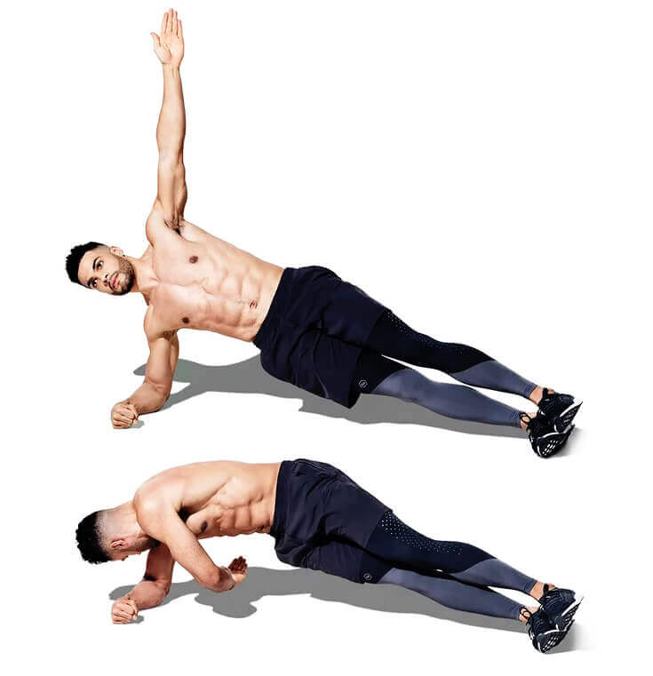 كيفية بروز عضلات البطن: تمرين Side plank haronefit