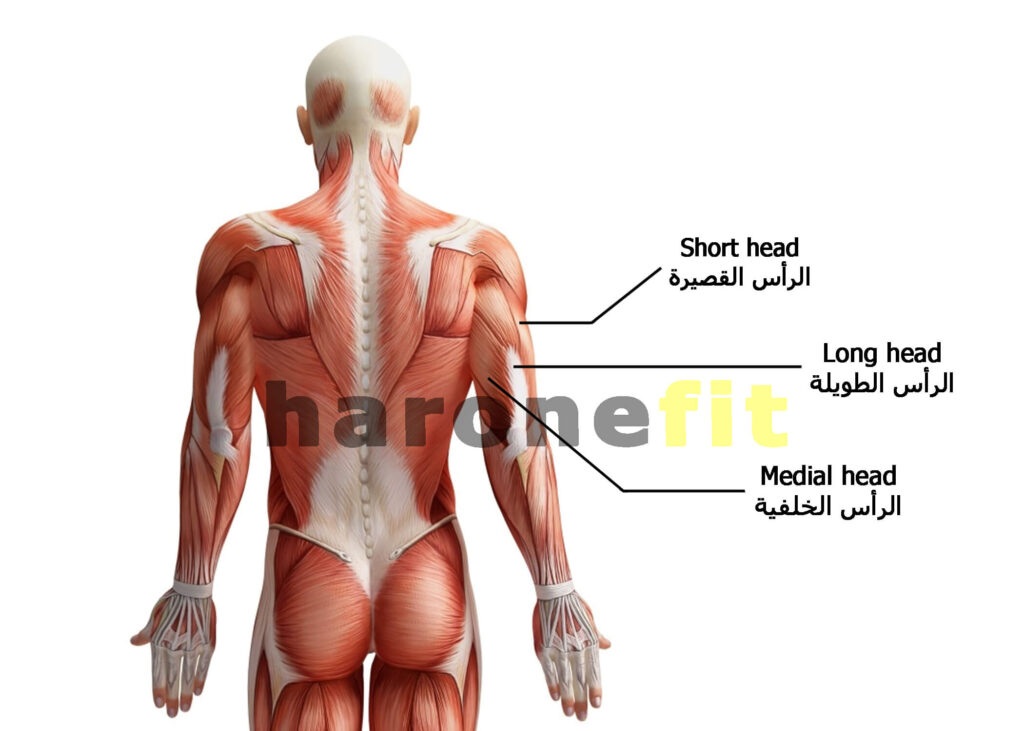 تشريح عضلات الذراع: الترايسبس- triceps