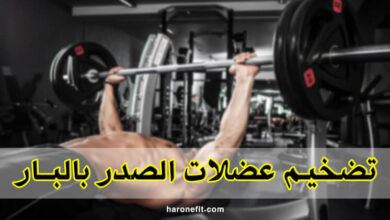 أفضل تمارين الصدر بالبار لزيادة ضخامة الصدر من جميع الزوايا haronefit
