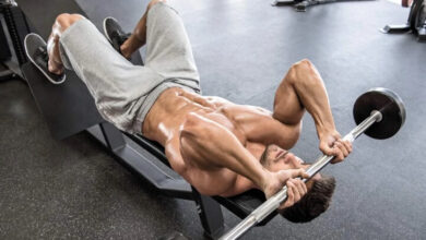 تمارين الترايسبس بالبار لزيادة القوة والضخامة العضلية من جميع الزوايا haronefit